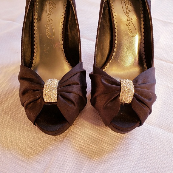 Pretty ❤️Michelangelo Size 6 Med Black Dressy Heels w Bling❤️ - Picture 3 of 8